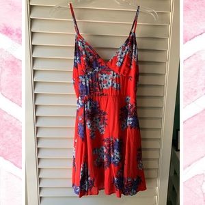 Red Flower Fit & Flare Dress